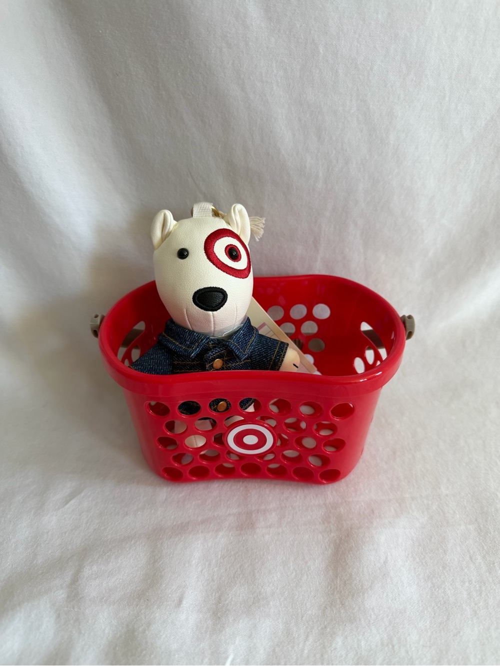 Target Blue Jeans Bullseye Bag Charm with Target Mini Shopping Basket - Picture 3 of 6
